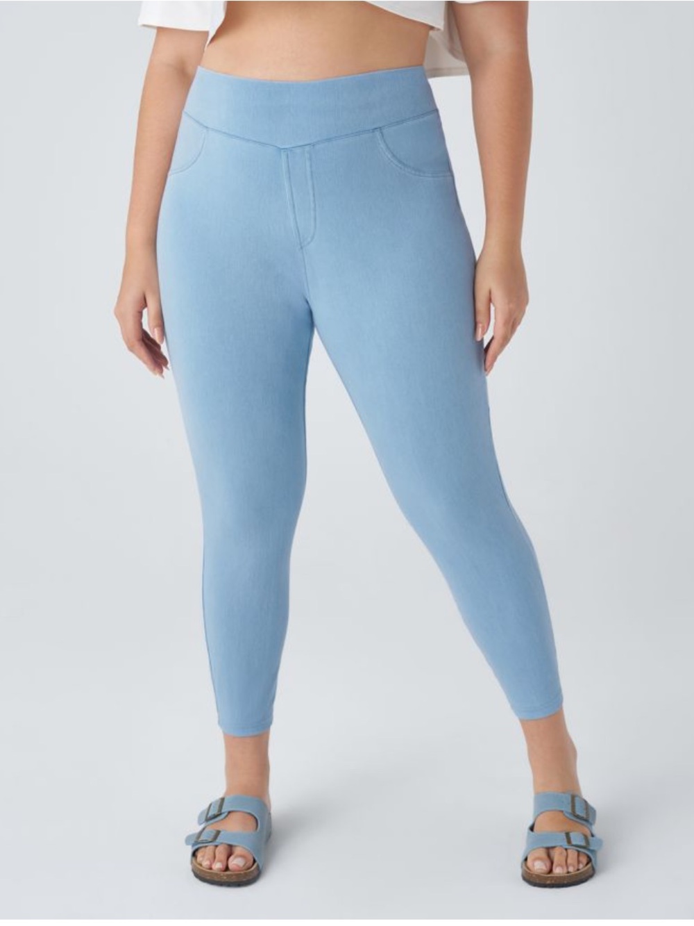 Halara Flex High Waisted Denim Look Plus Size Casual Leggings. Size 3XL.